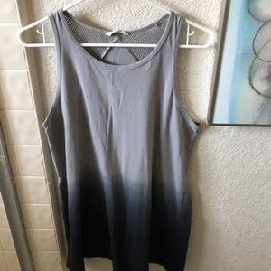 Vans ombré tank tunic top. Medium. Gray/blue/black